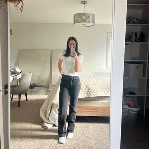 Levi’s low pro straight black jeans